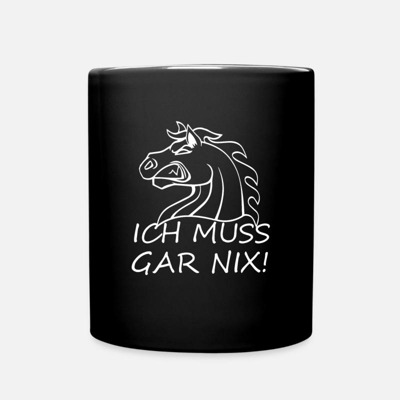 Ich Muss Gar Nix Haflinger Prinzessin Mädchen Pony - Tasse einfarbig - Schwarz