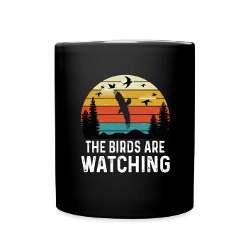Bird watching Ornithologist Birding Birdwatching - Full Colour Mug - black - Front