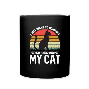 Passions Chats et Sports Paw Mia Fitness - Mug uni - noir - Devant