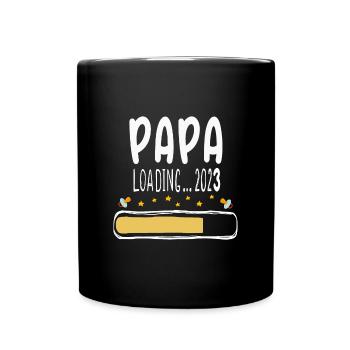 Papa 2023 is Loading - Tasse einfarbig - Schwarz - Vorne