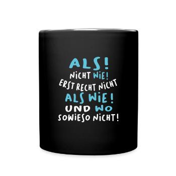 Grammatik Deutsch Lehrer und Lehrerin - Tasse einfarbig - Schwarz - Vorne