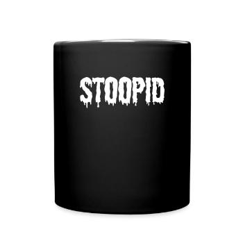 Stoopid Dripy White Dripin Letters Streetwear - Full Colour Mug - black - Front