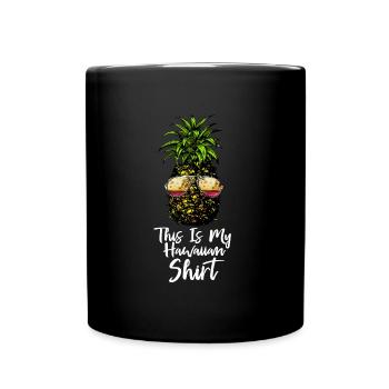 Pineapple This is my Hawaiian Shirt Retro Haw - Full Colour Mug - black - Front