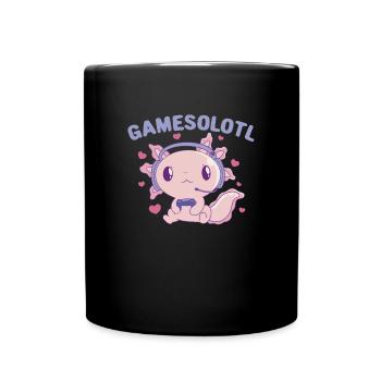 Gamesolotl Axolotl Video Game Player Gamer Axolotl - Tasse einfarbig - Schwarz - Vorne