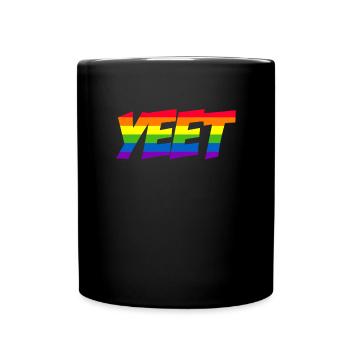 Yeet meme yeeted Slang M dchen Teenager Rainbow - Full Colour Mug - black - Front