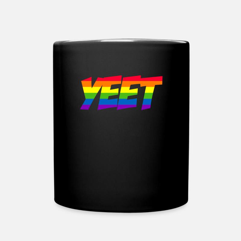 Yeet meme yeeted Slang M dchen Adolescent Arc-en-ciel - Mug uni - noir