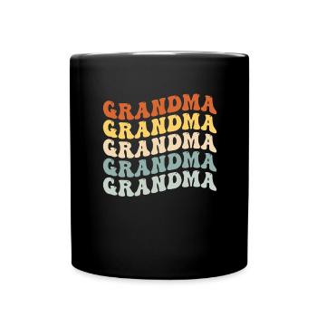 Beste Oma Mama Kinder Enkel Spruch Geschenk - Tasse einfarbig - Schwarz - Vorne