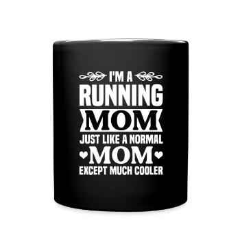 Mother running running jogging Mom - Full Colour Mug - black - Front