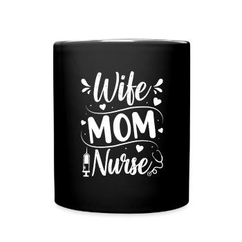 Femme Mère Infirmière Maman Médecine - Mug uni - noir - Devant