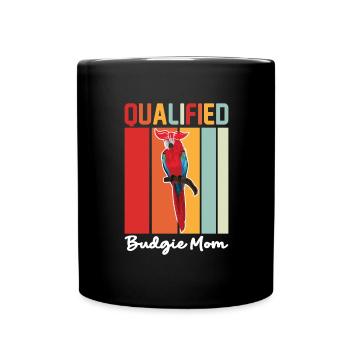 Wellensittich Mama Blausittich Blau - Tasse einfarbig - Schwarz - Vorne