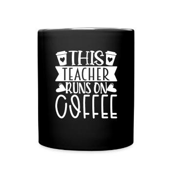 Teacher Learning Teaching Kindergarten Student School - Full Colour Mug - black - Front