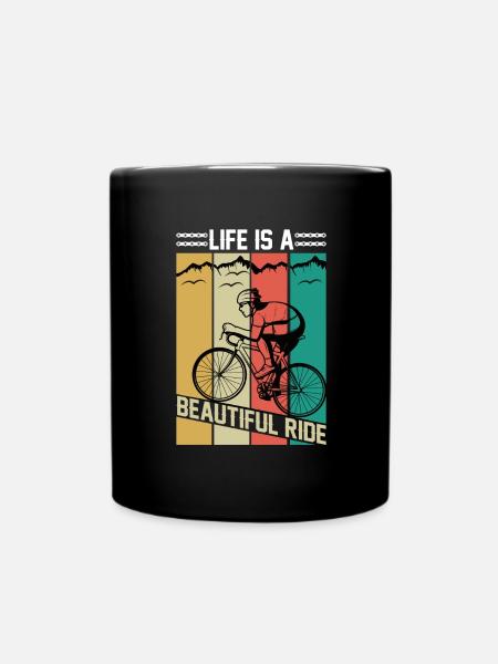 Cycopath Bike E-Bike Cycling Road Bike Bike - Full Colour Mug - black