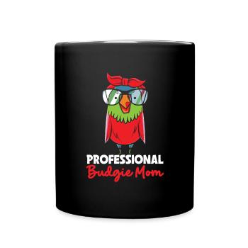 Wellensittich Mama Blausittich Blau - Tasse einfarbig - Schwarz - Vorne