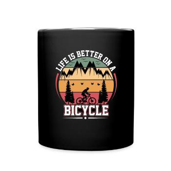 Cycopath Bike E-Bike Cycling Road Bike Bike - Full Colour Mug - black - Front