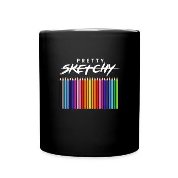 Pretty Sketchy Drawing Art Artists - Full Colour Mug - black - Front