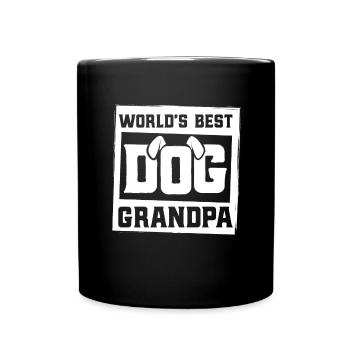 Weltbester Hunde Opa Hund Großvater Hundehalter - Tasse einfarbig - Schwarz - Vorne