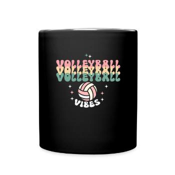 Volleyball Football Servir Joueur de volleyball - Mug uni - noir - Devant
