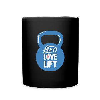 Live Love Lift Kettlebell Fitness - Full Colour Mug - black - Front
