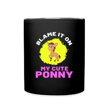 Guilt Is My Cute Pony Texas Rodeo - Mug uni - noir - Devant