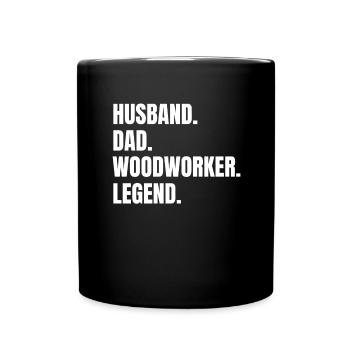 Stolzer Holzarbeiter Vater Holzarbeit Waldarbeiter - Tasse einfarbig - Schwarz - Vorne