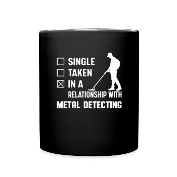 Metall Detektor Profi Sonde Schatz Jäger Sucher - Tasse einfarbig - Schwarz - Vorne