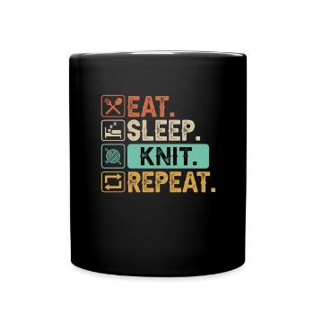 Tricot Fait à la main Crochet Couture Couturière - Mug uni - noir - Devant