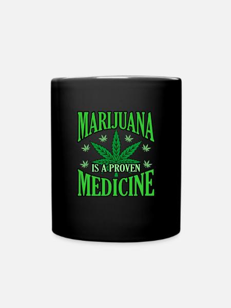 Cannabis - Tasse einfarbig - Schwarz