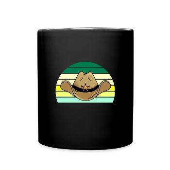 Soyez gentil avec vos racines Western Cowboy Hat - Mug uni - noir - Devant