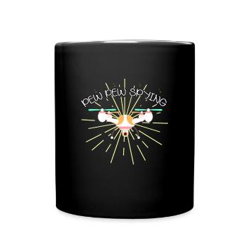 Pew Pew Mode espion sur enregistreur caché - Mug uni - noir - Devant