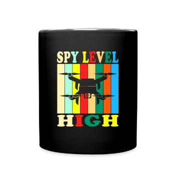 Spy Level High Spy Mode On Hidden - Full Colour Mug - black - Front