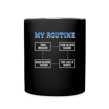 Diabète de type 1 Diabétique Tenu Insuline t1d Sucre - Mug uni - noir - Devant