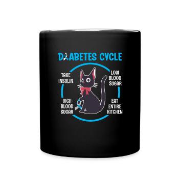 Diabète de type 1 Diabétique Tenu Insuline t1d Sucre - Mug uni - noir - Devant