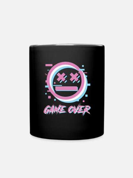 Game Over Retro Schriftzug - Tasse einfarbig - Schwarz