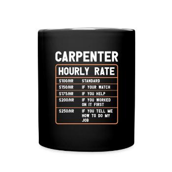 Charpentier Charpentier Artisanat en bois Construction d’outils - Mug uni - noir - Devant