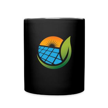 Solar Ökostrom Solar Photovoltaik - Tasse einfarbig - Schwarz - Vorne