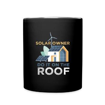 Faites-le sur le toit solaire photovoltaïque - Mug uni - noir - Devant