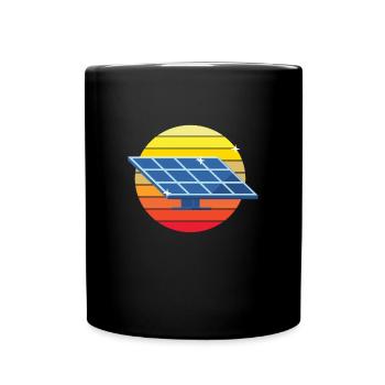 Solaire Rétro Photovoltaïque - Mug uni - noir - Devant