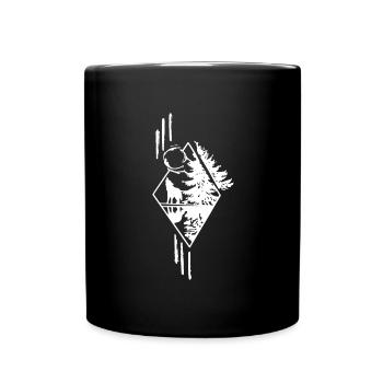 Dessin Loup Image Loups Bien-être animal Loup blanc - Mug uni - noir - Devant