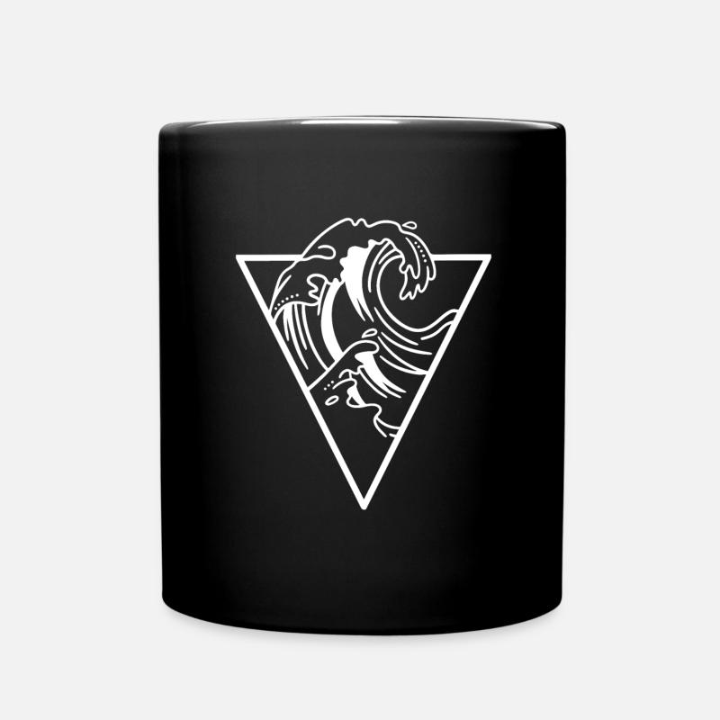 welle - Tasse einfarbig - Schwarz