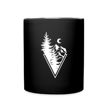 Hiking Camping Outdoor Sayings Camper Hikers - Full Colour Mug - black - Front