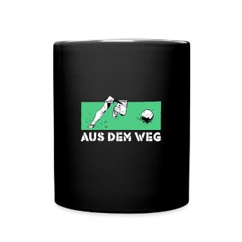 Fußball Fußballer Sport Verein Fan Club - Tasse einfarbig - Schwarz - Vorne