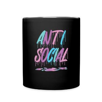Asozial tropftauge Loner Shy Tropfy - Tasse einfarbig - Schwarz - Vorne