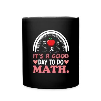 Math Mathématiques Mathématicien École Nerd Cadeau - Mug uni - noir - Devant