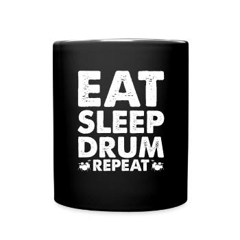 Schlagzeuger Drums Musiker - Tasse einfarbig - Schwarz - Vorne