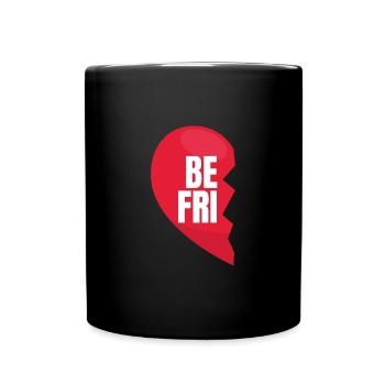 Best Friend Heart Links Friendship - Full Colour Mug - black - Front