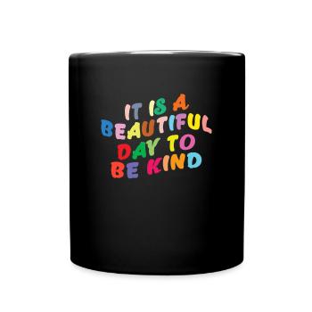 It's a nice day to be friendly - Full Colour Mug - black - Front