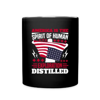Cooles Patiot Motiv USA Fan Geschenkidee - Tasse einfarbig - Schwarz - Vorne