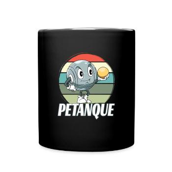 Kugelspiel Petanque Treffer Petanque Spieler - Tasse einfarbig - Schwarz - Vorne
