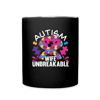 Autisme Mère Fille Fils Autistic Parents Enfant - Mug uni - noir - Devant