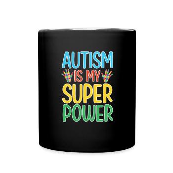 Autisme Mère Fille Fils Autistic Parents Enfant - Mug uni - noir - Devant